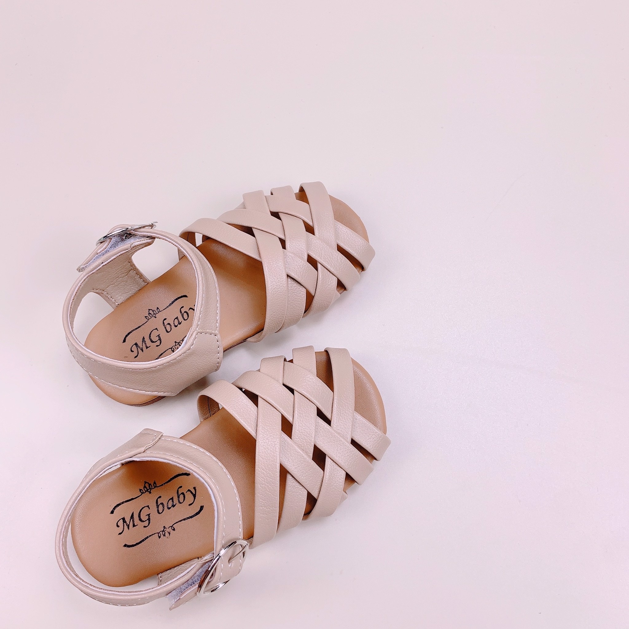Sandal MG baby bé gái - Rọ đan chéo nhiều màu
