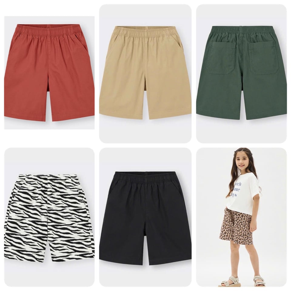 Quần short kaki G.U dư xịn nhiều màu cho bé size 110 - 150