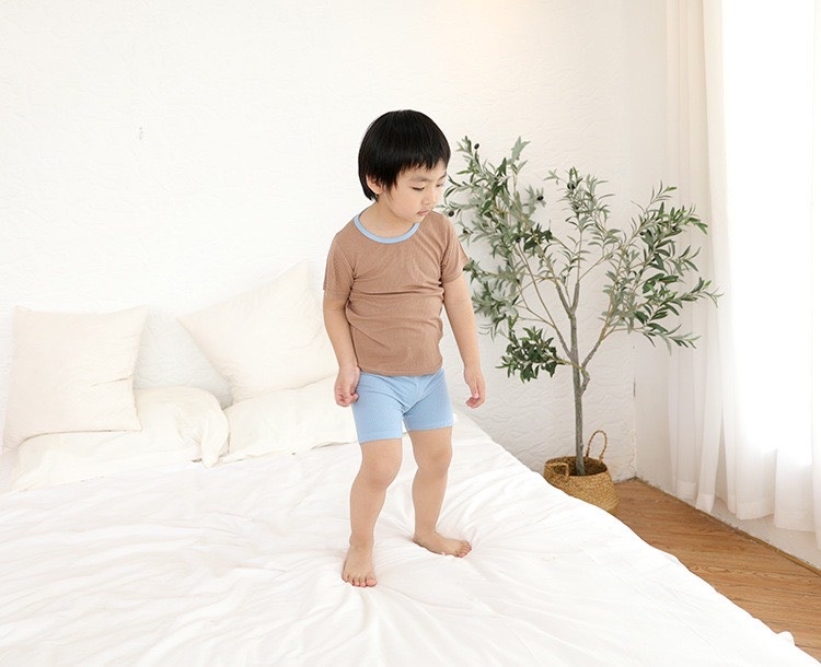 Bộ minkymom thun tăm viền cổ phối màu BTBG