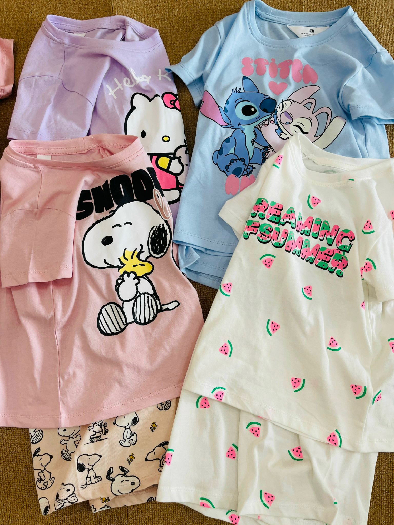 Bộ cotton HM nhiều hình dòng nhí BG size 2-10y