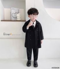 Áo khoác kaki Beemo măng tô màu đen size 80-130