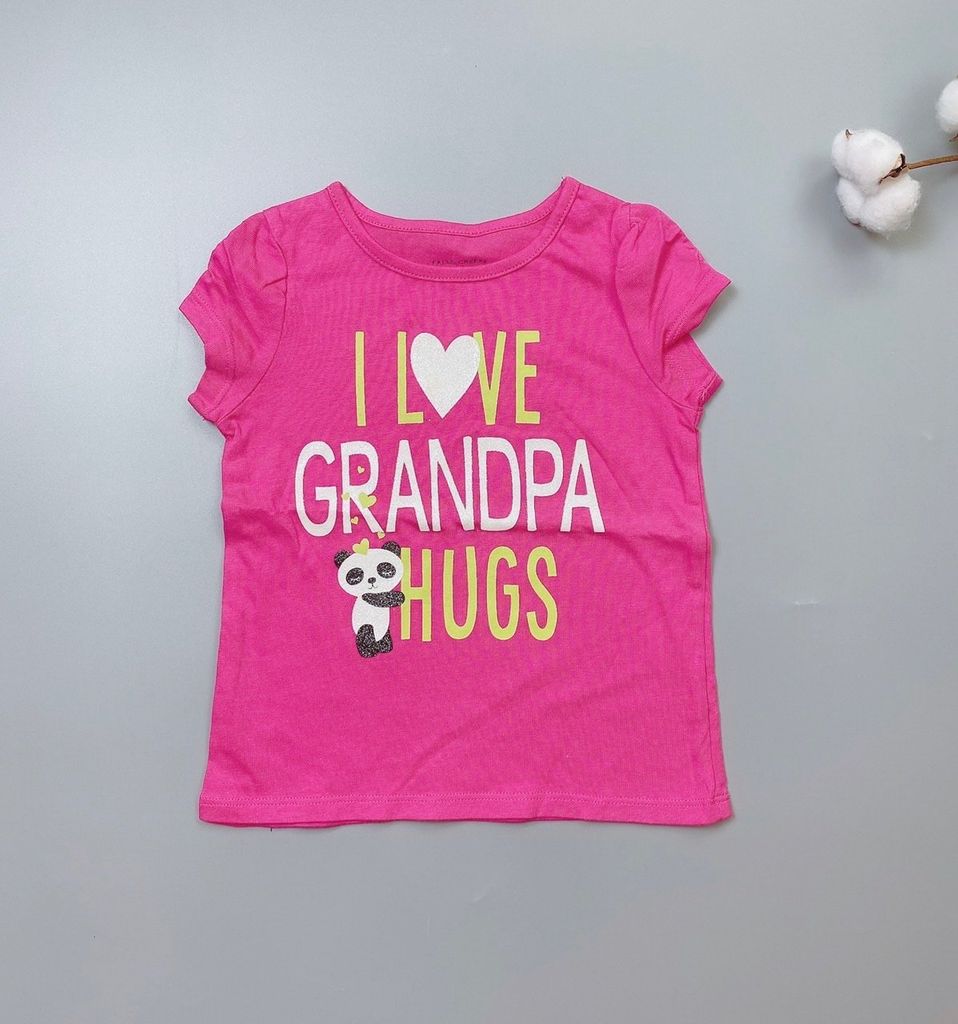 [30%] Áo cotton hồng I Love Grandpa Hugs