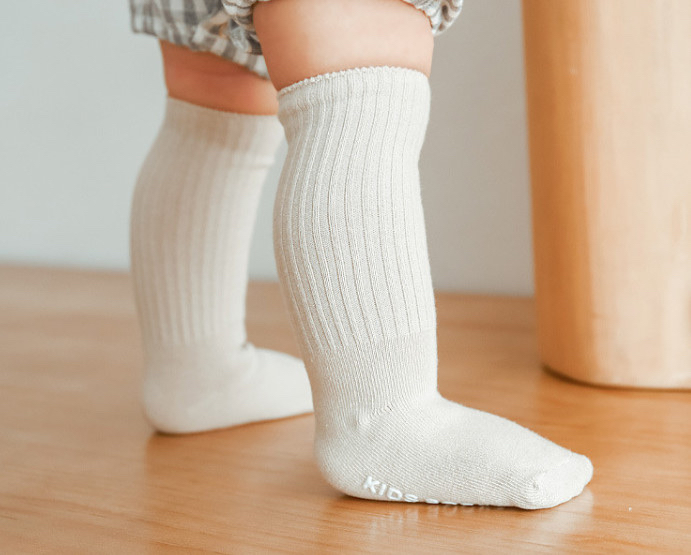 Tất cao tới gối Mumudora Kids Socks 6 màu trơn
