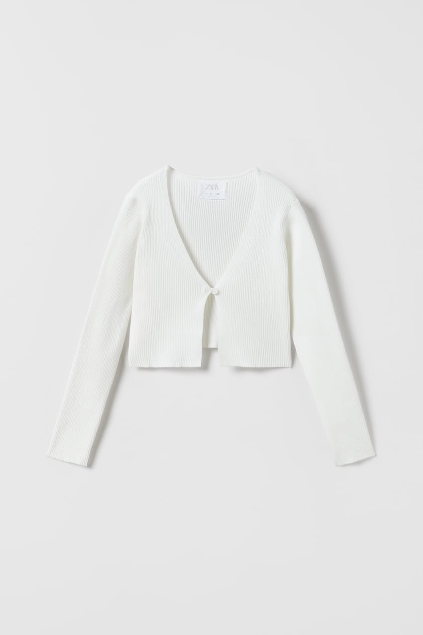 Cardigan len Zara cài 1 khuy ngực 3 màu size 6 - 14y