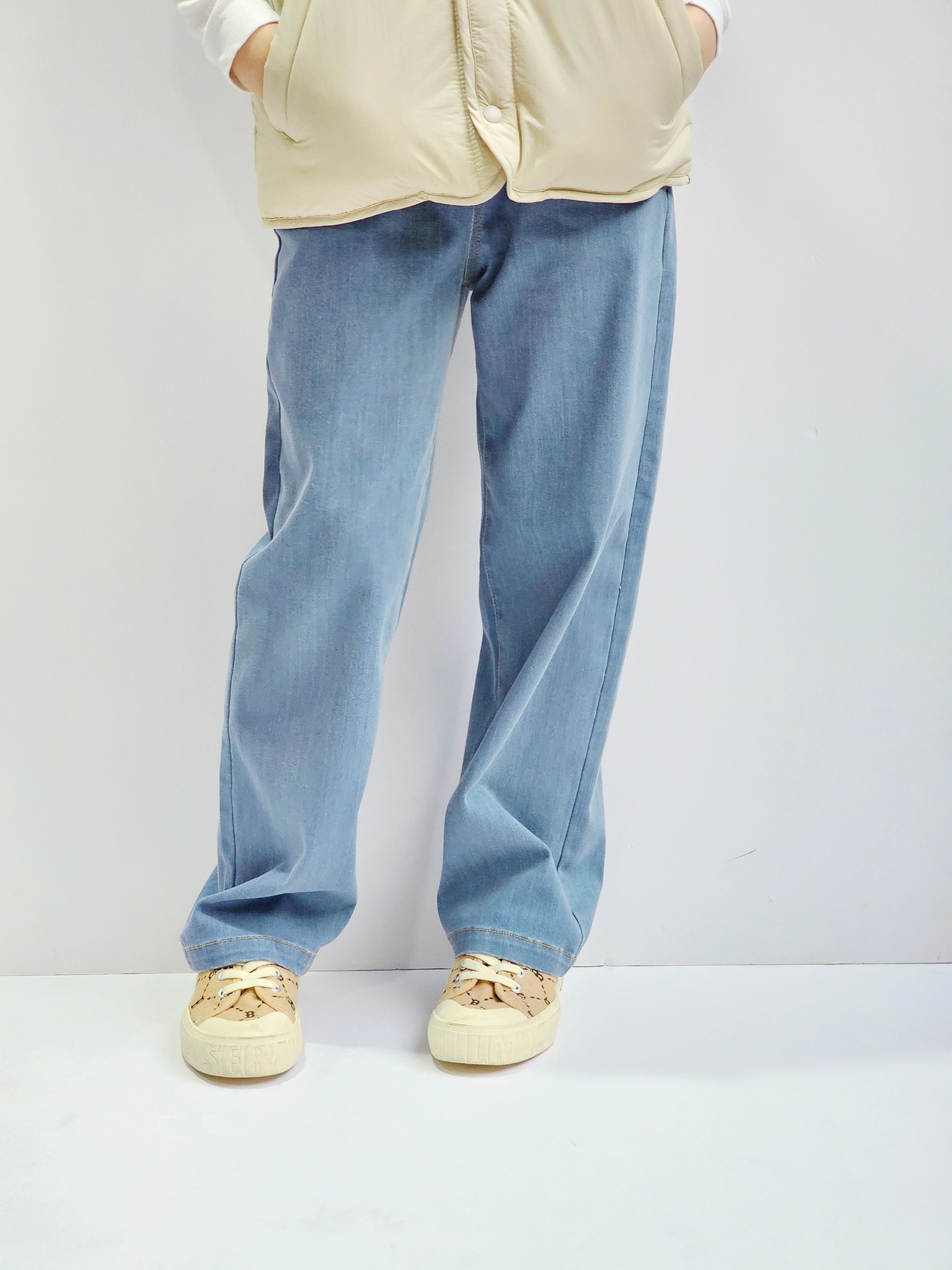 Quần jean mềm Bee Mon ống xuông 5 màu BG size 120 - 160