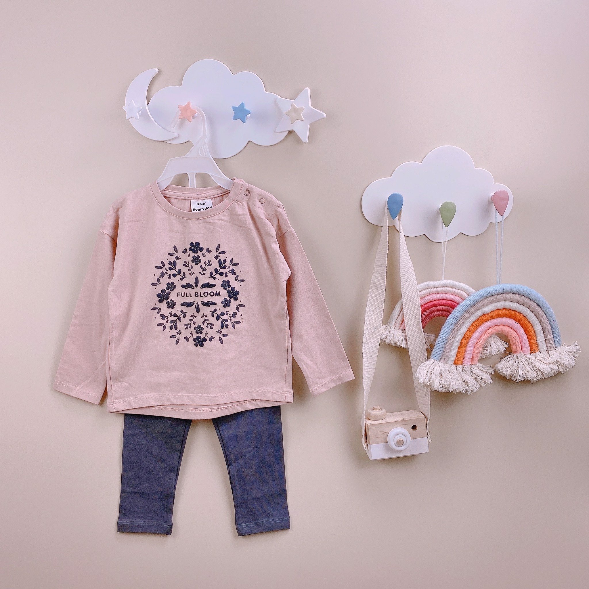 Bộ cotton Minene nhiều hình bảng màu 1 Bé Gái