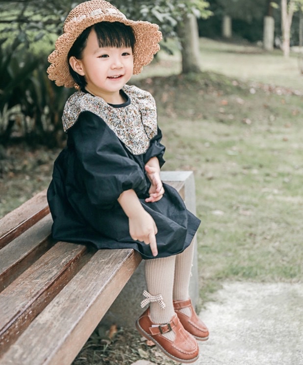 Quần tất len Nemo Baby đính nơ kẻ caro