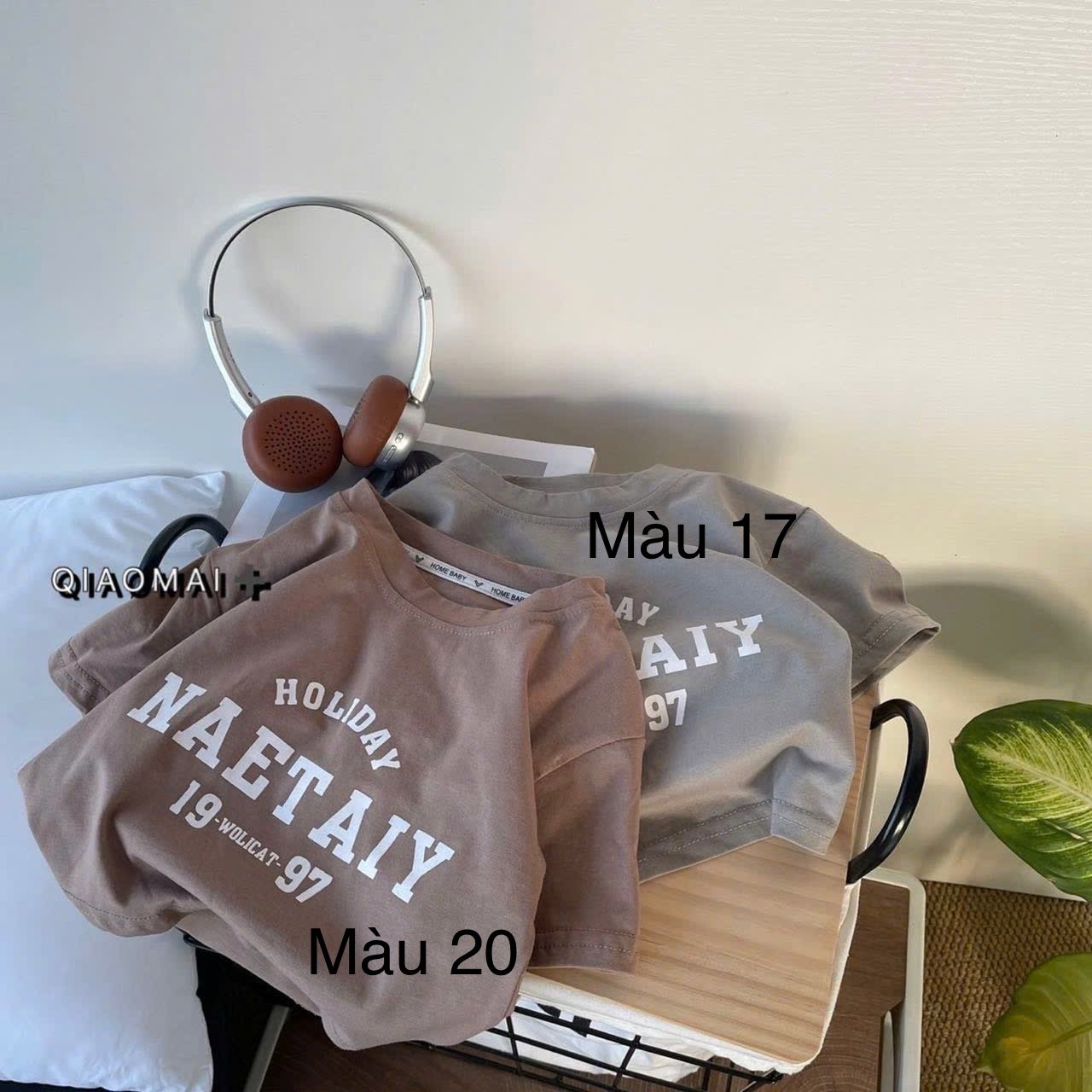 Áo cotton QC nhiều mẫu cho bé size 90-130