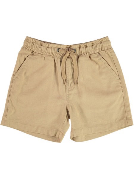 Quần short Linen Tilt màu be đậm