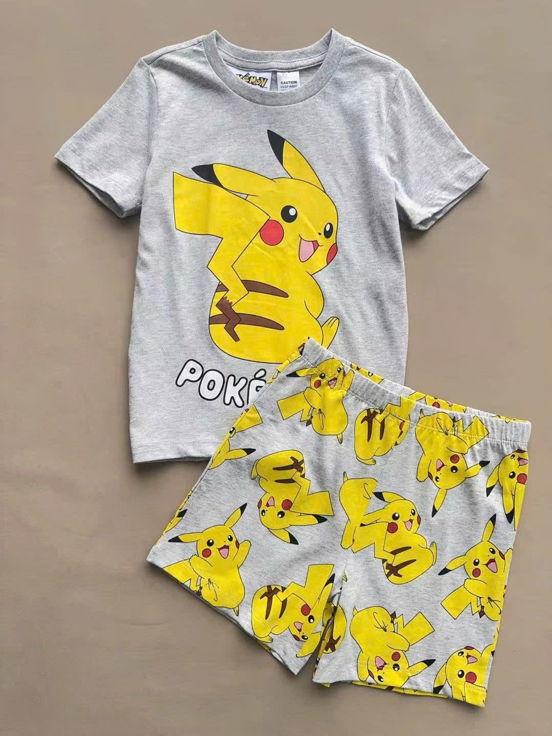Bộ cotton Disney Pokemon, Ninja rùa, Sonic, Spiderman nhiều màu cho bé trai size 3-10y
