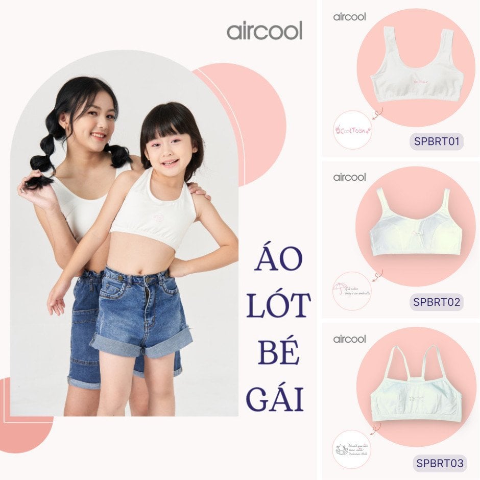 Áo bra Aircool cho Bé Gái size M / L / XL ( 8 - 15y )