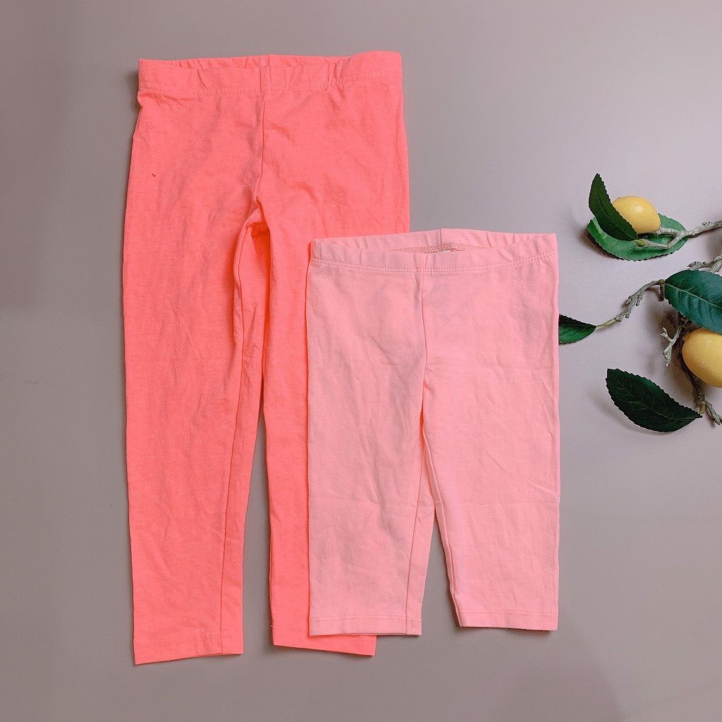 Quần legging lửng carter - Cam trơn màu