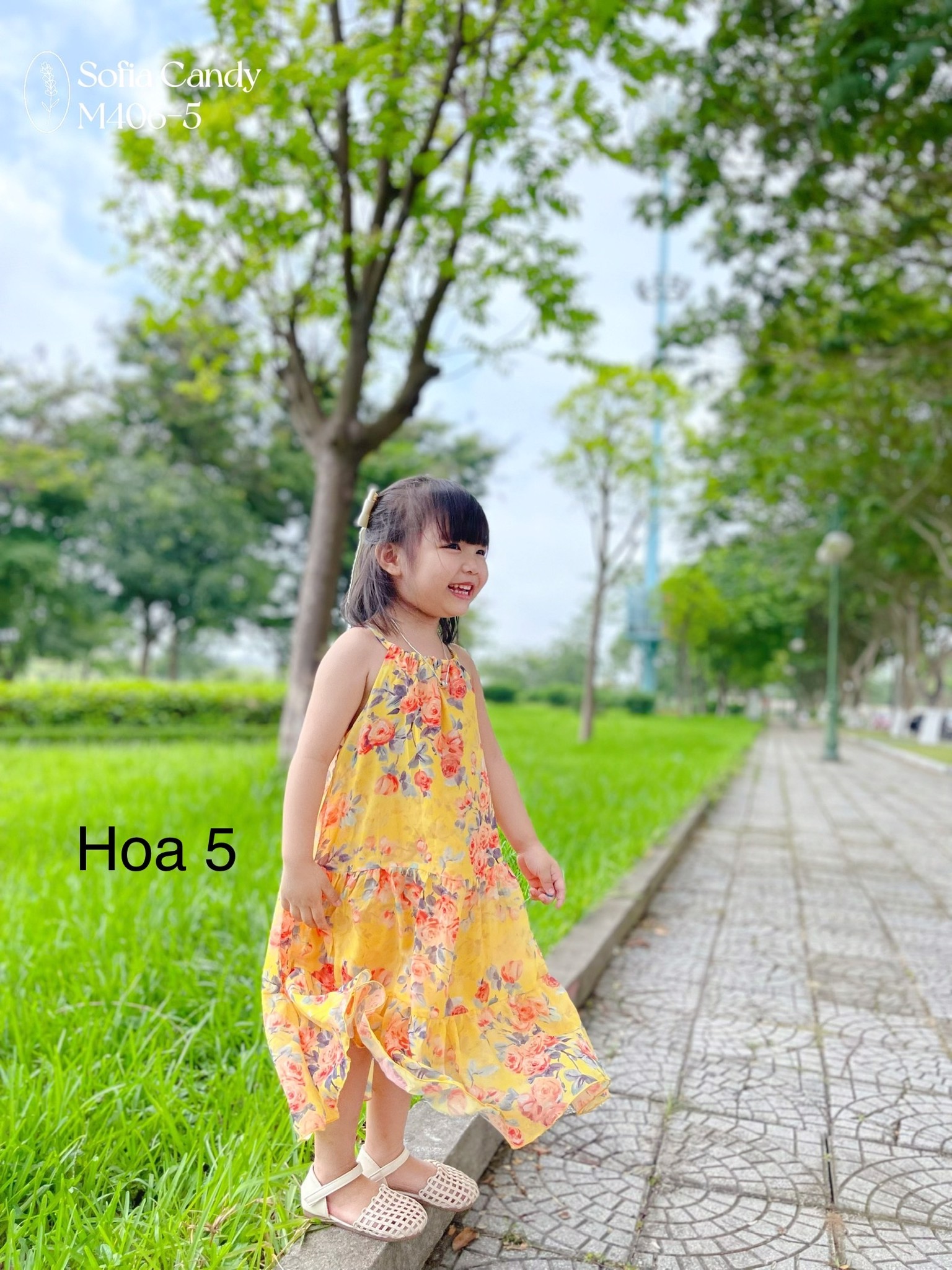 Váy hai dây voan Sofia Candy nhiều màu hoa - bảng màu 1