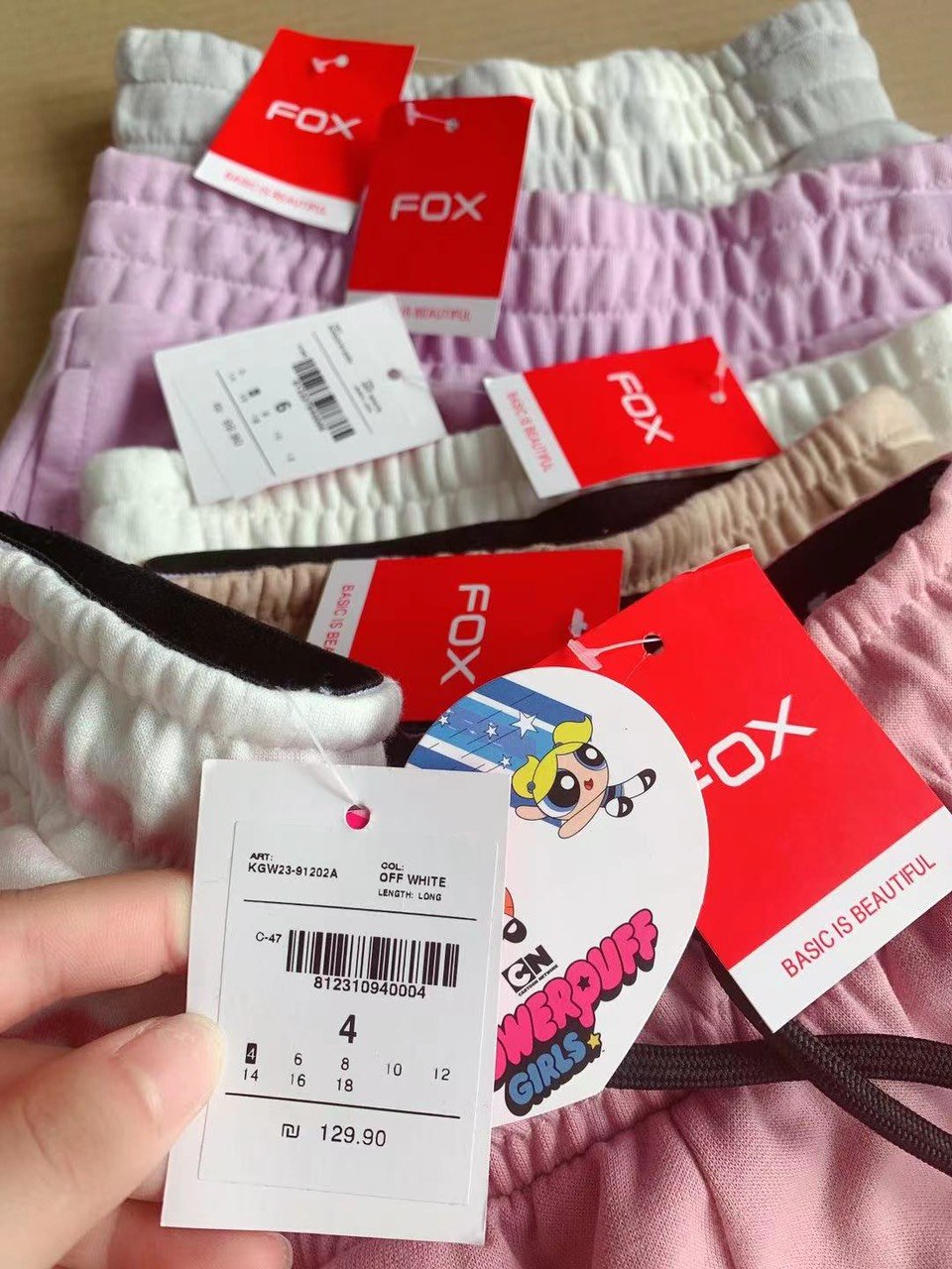 Quần nỉ Fox dòng Đại nhiều màu trơn / màu loang BG size 4 - 18y