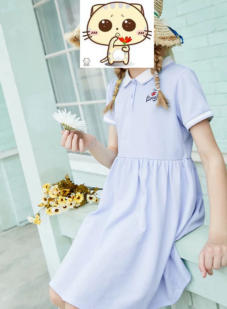 Váy Polo cổ đức Bala.bala Lovely 3 màu navy/xanh/trắng bé gái size 130-170