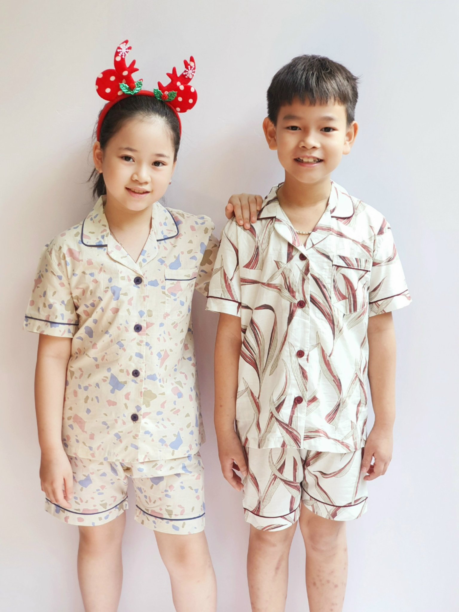 Bộ thô Pyjama Bee Mon 3 họa tiết cho Mẹ và Bé