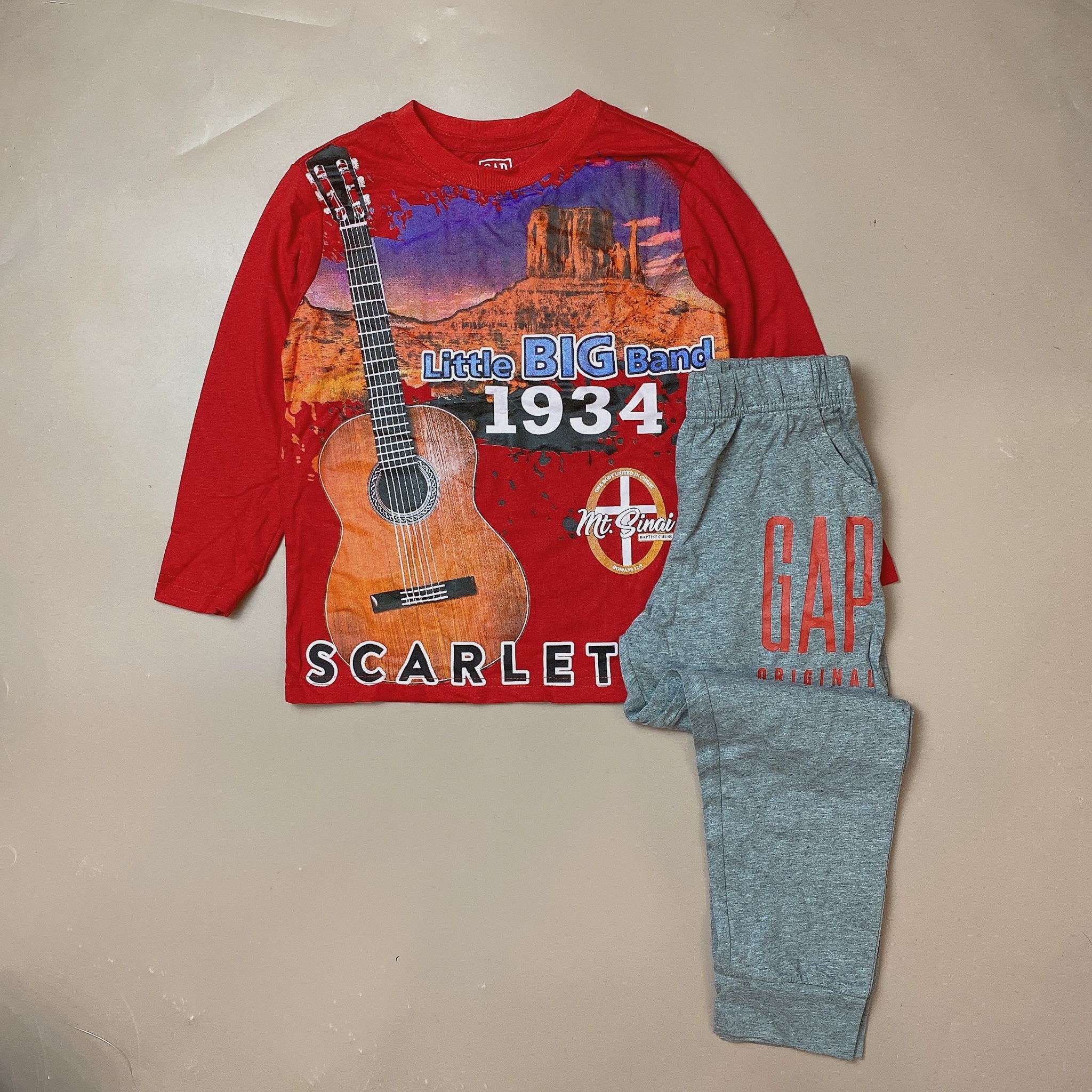 Bộ cotton Gapkids vải dư dài tay nhiều hình BT 5 - 16y