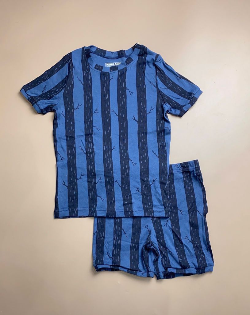 Bộ cotton Kirkland BT - sọc xanh đen thân cây