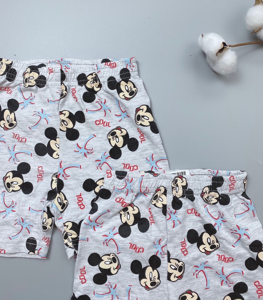 [30%] Quần short cotton Disney mickey xám BT