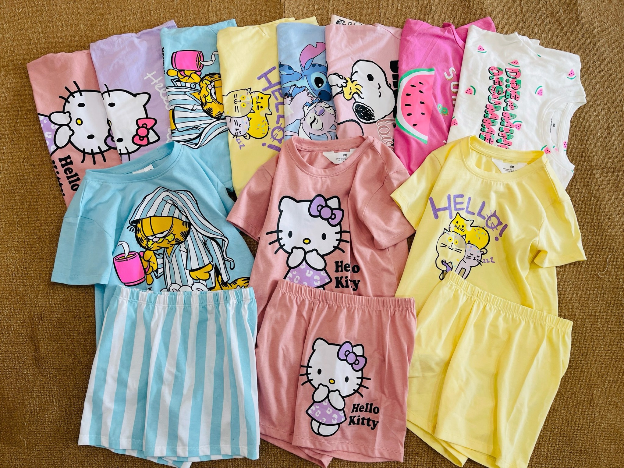 Bộ cotton HM nhiều hình dòng nhí BG size 2-10y