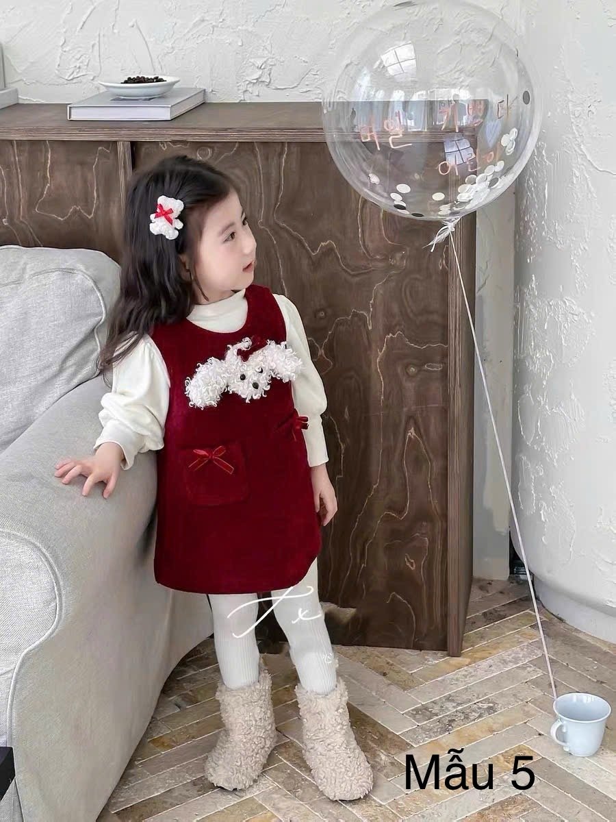 Set QC áo thun tăm + váy nhiều mẫu bé gái size 90-130