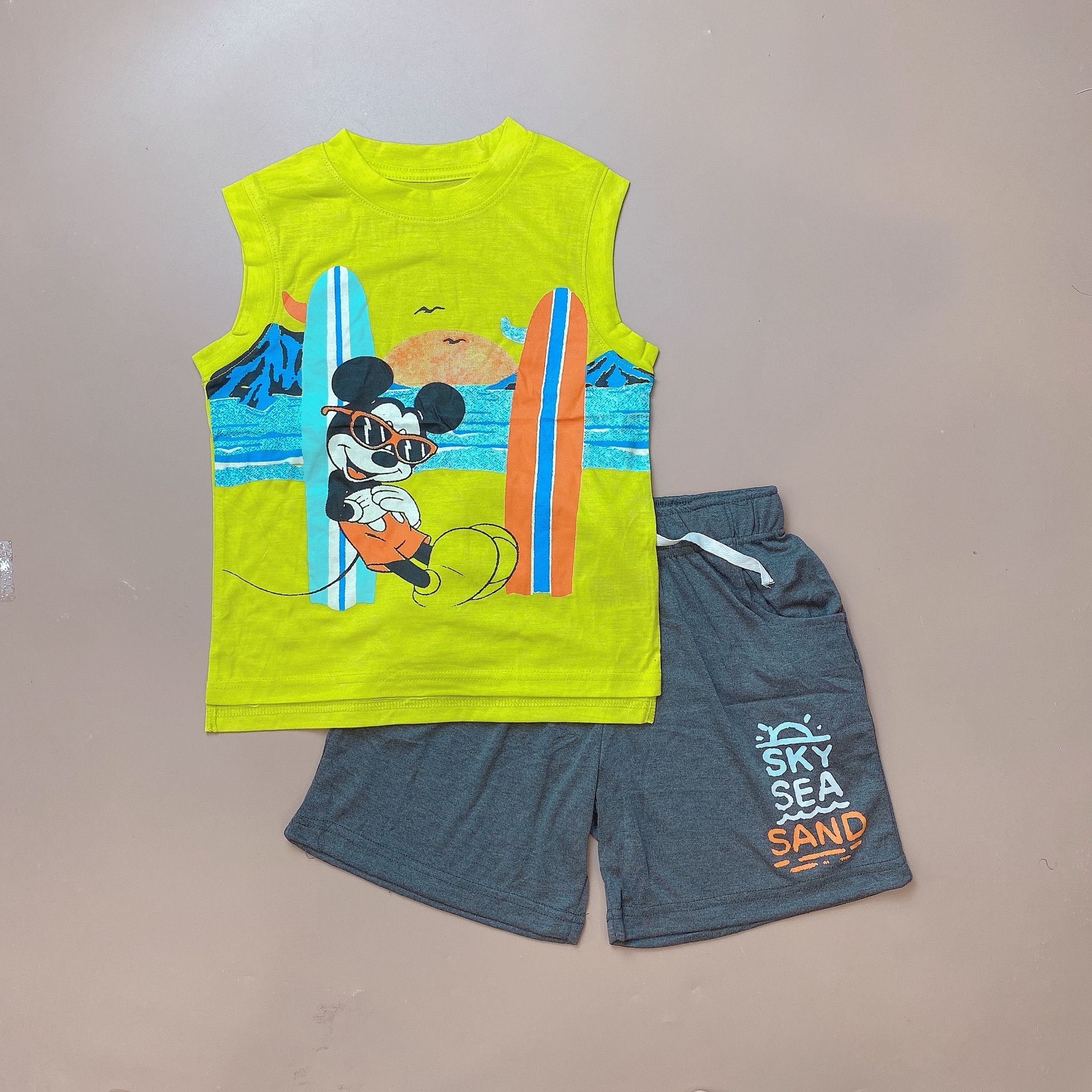 Bộ sát nách vai rơi Ru Design nhiều hình size XS - XL ( 5 - 14y )