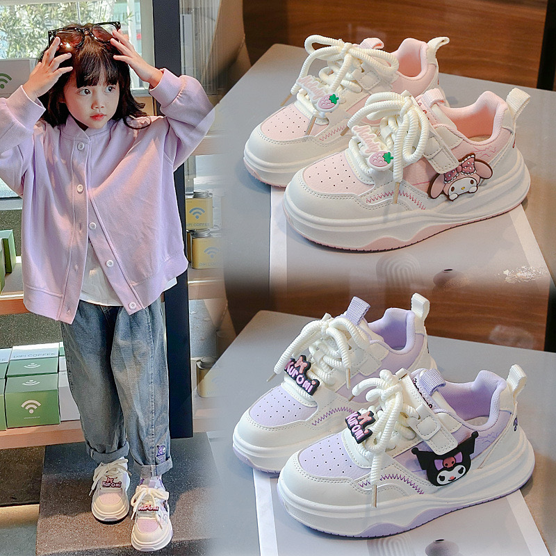 Giày thể thao Kuromi, Melody quai dán 2 màu bé gái size 26-30