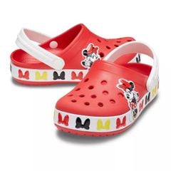 Sục crocs đỏ viền Minnie BG