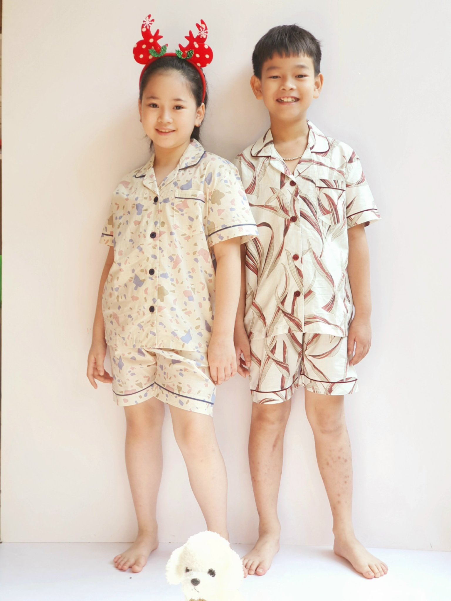 Bộ thô Pyjama Bee Mon 3 họa tiết cho Mẹ và Bé