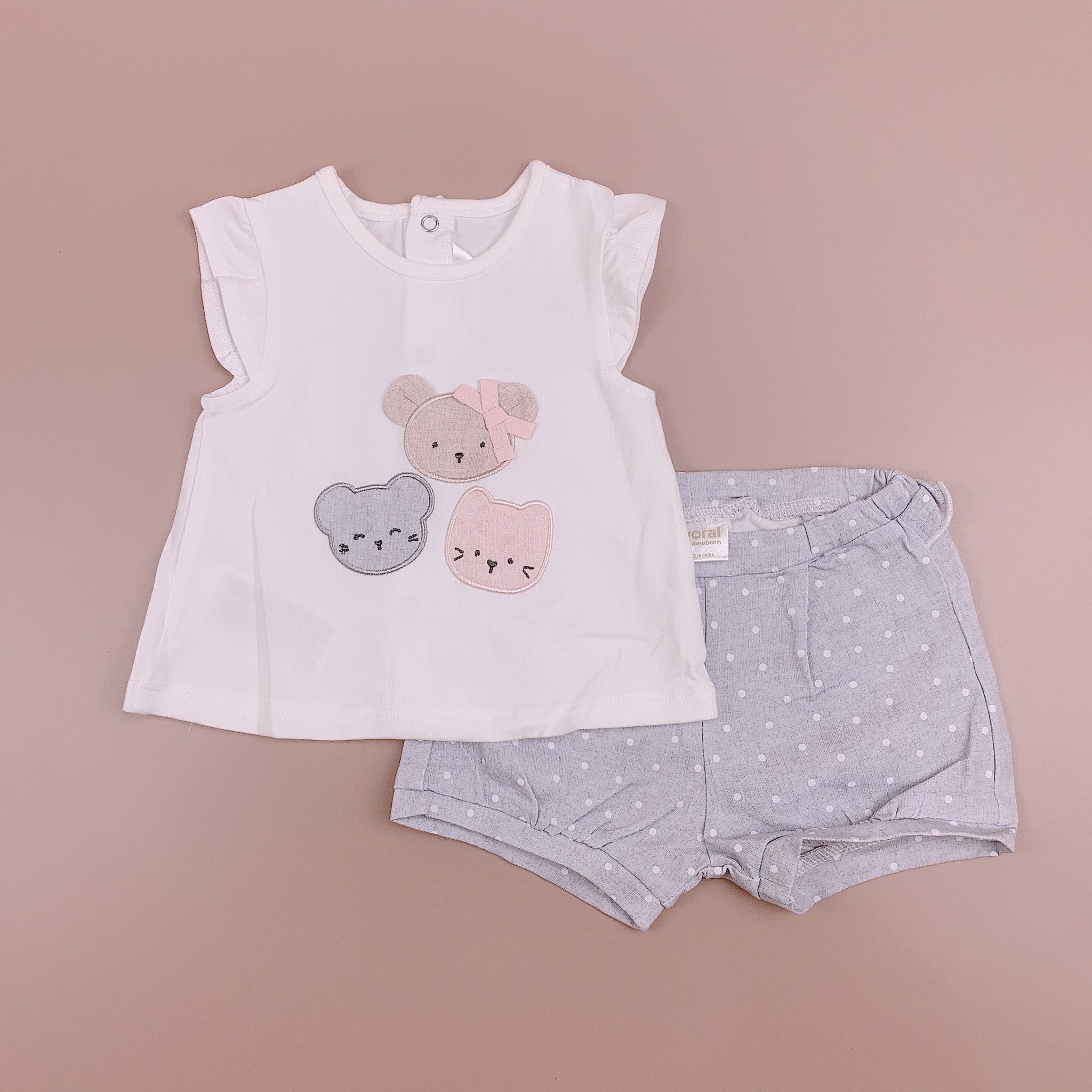 Bộ cotton Mayoral 4 hình gấu / hoa BG 1-18m