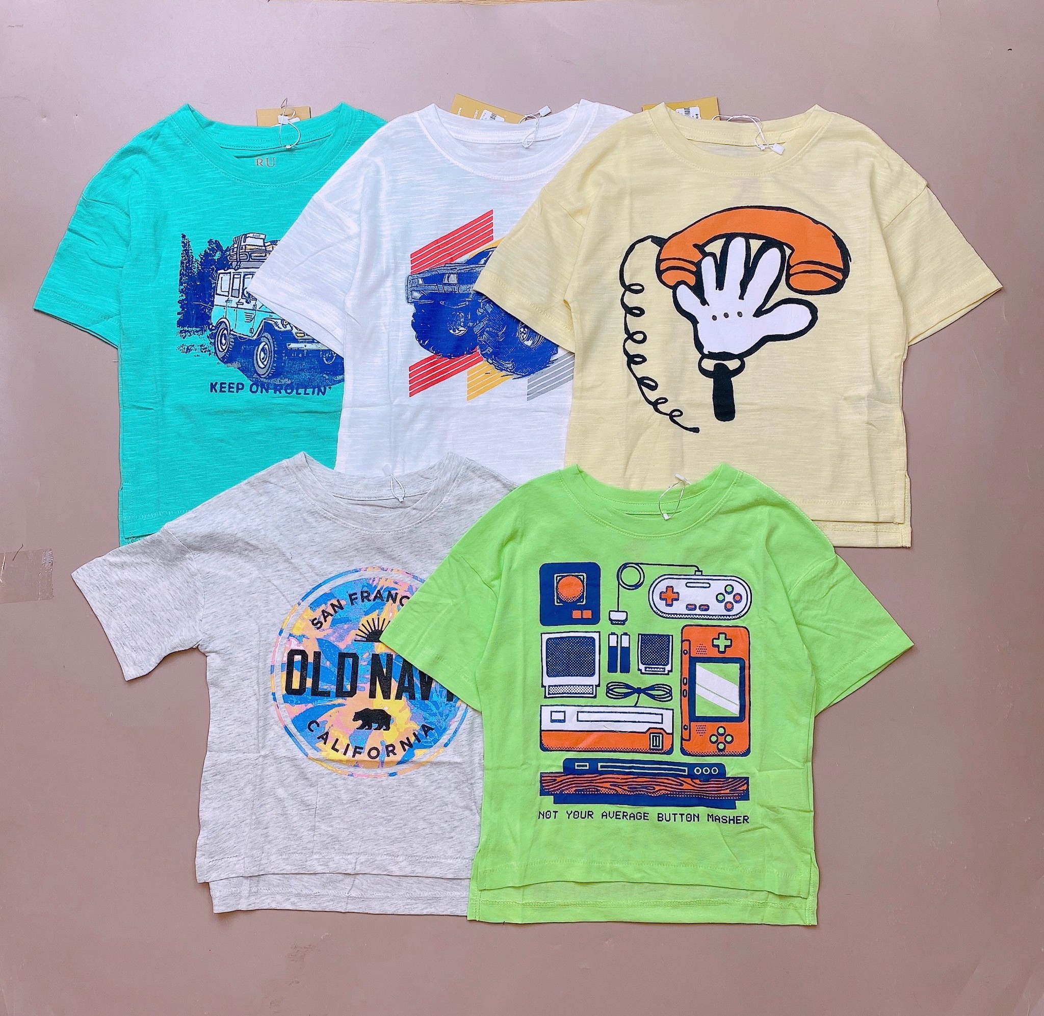 Bộ cotton Ru & C 5 hình size 2 - 7y ( Bảng màu 2 )