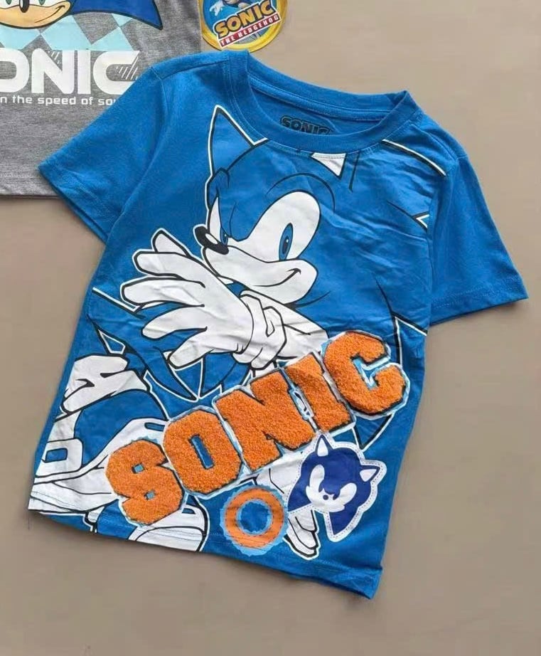 Áo cotton Sonic dư xịn nhiều màu cho bé trai size 4-7y