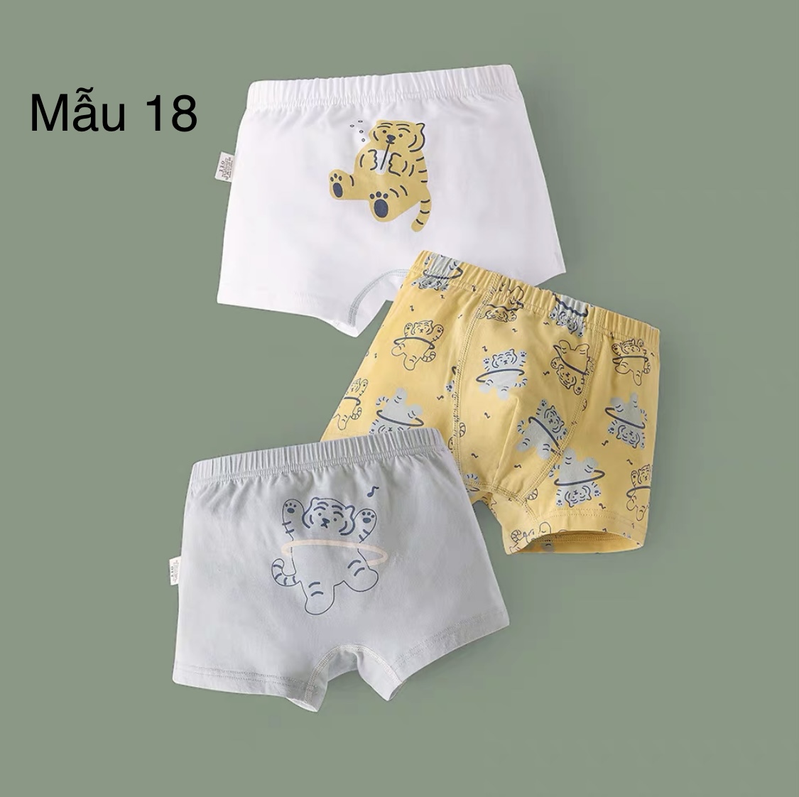 Set 3 sịp đùi cạp nhỏ nhiều mẫu BT size 120 - 160 ( Bảng màu mới )