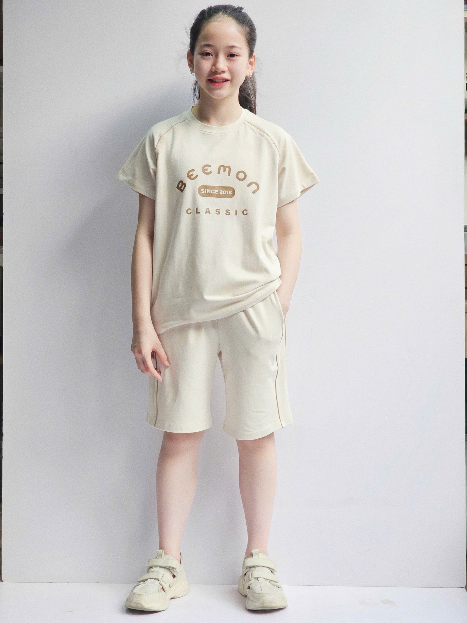 Bộ cotton Bee Mon Classic 3 màu cho bé size 120-160
