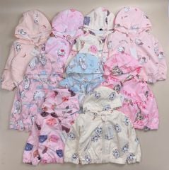 Áo gió lót cotton Karlomico nhiều hình Bé Gái 9m - 3y