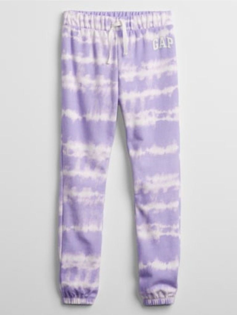 Quần jogger da cá GapKids - màu tím loang trắng