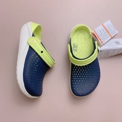 Sục crocs Literide - màu ghi quai cốm
