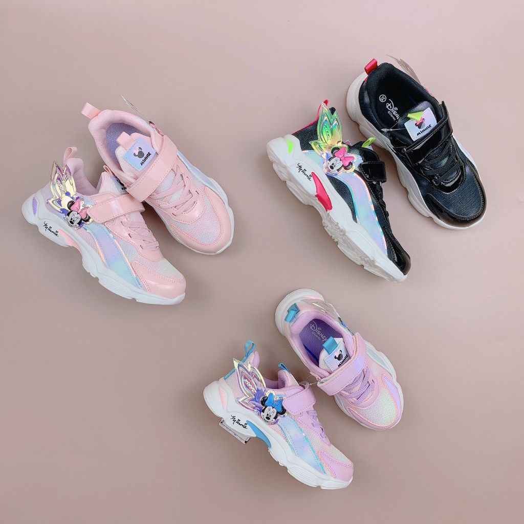 Giày sneaker Disney Minnie cánh tiên 3 màu BG size 26 - 37