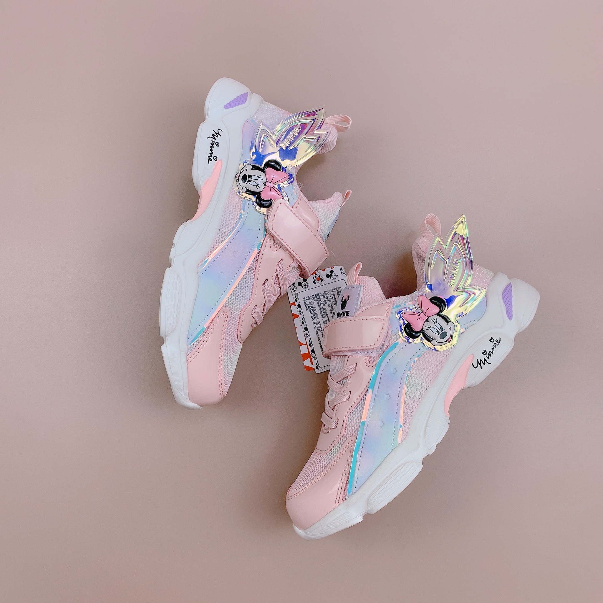 Giày sneaker Disney Minnie cánh tiên 3 màu BG size 26 - 37