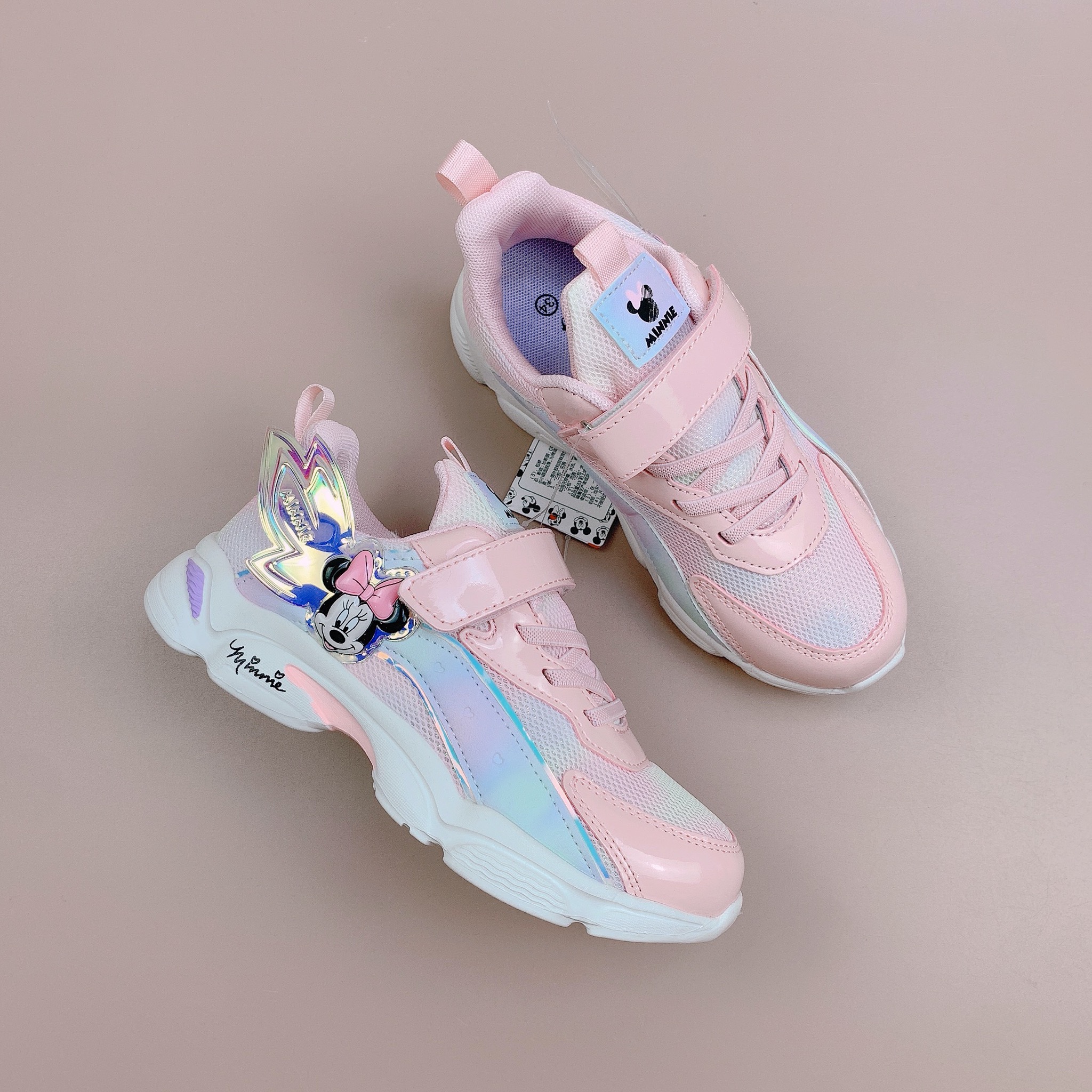 Giày sneaker Disney Minnie cánh tiên 3 màu BG size 26 - 37