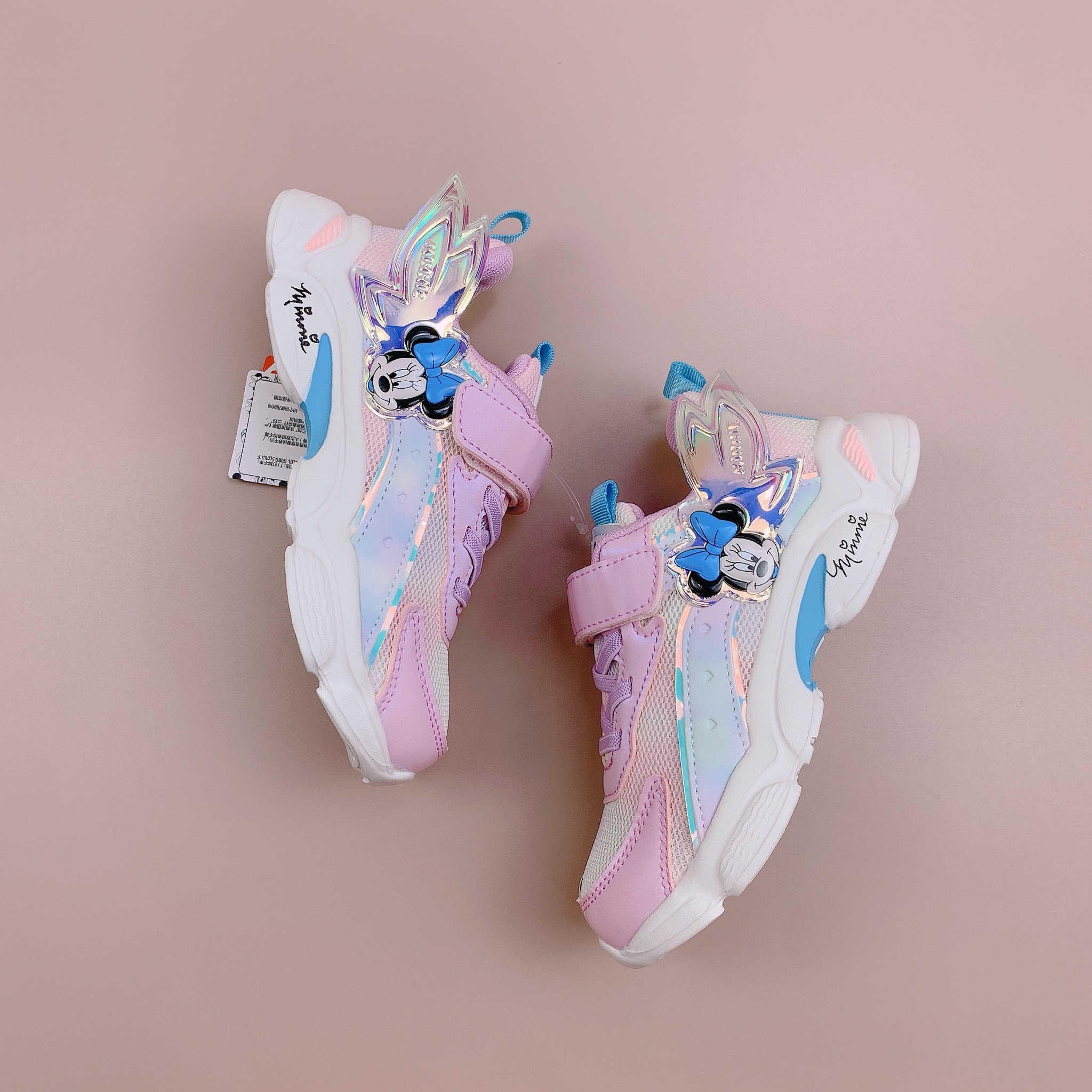 Giày sneaker Disney Minnie cánh tiên 3 màu BG size 26 - 37