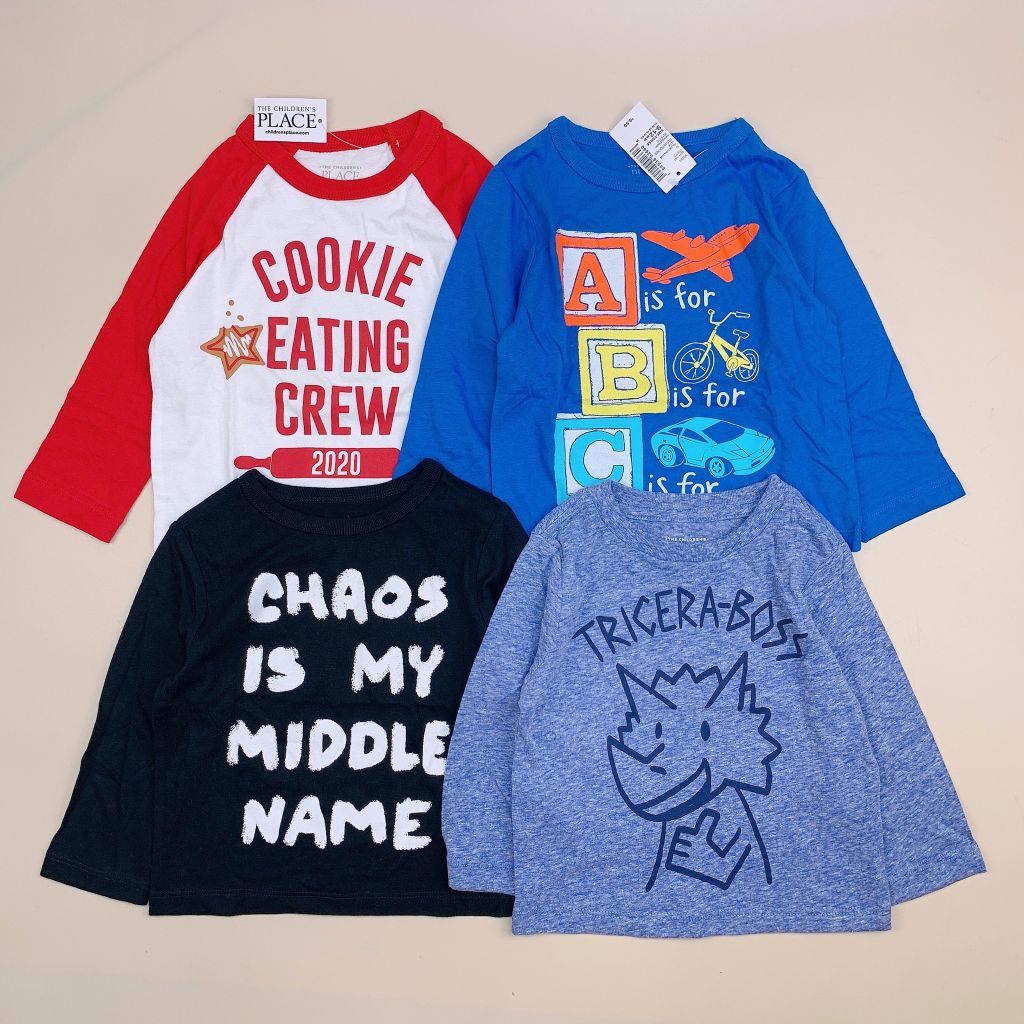 [6-12m] Áo cotton Place dài tay BT size 6-12m
