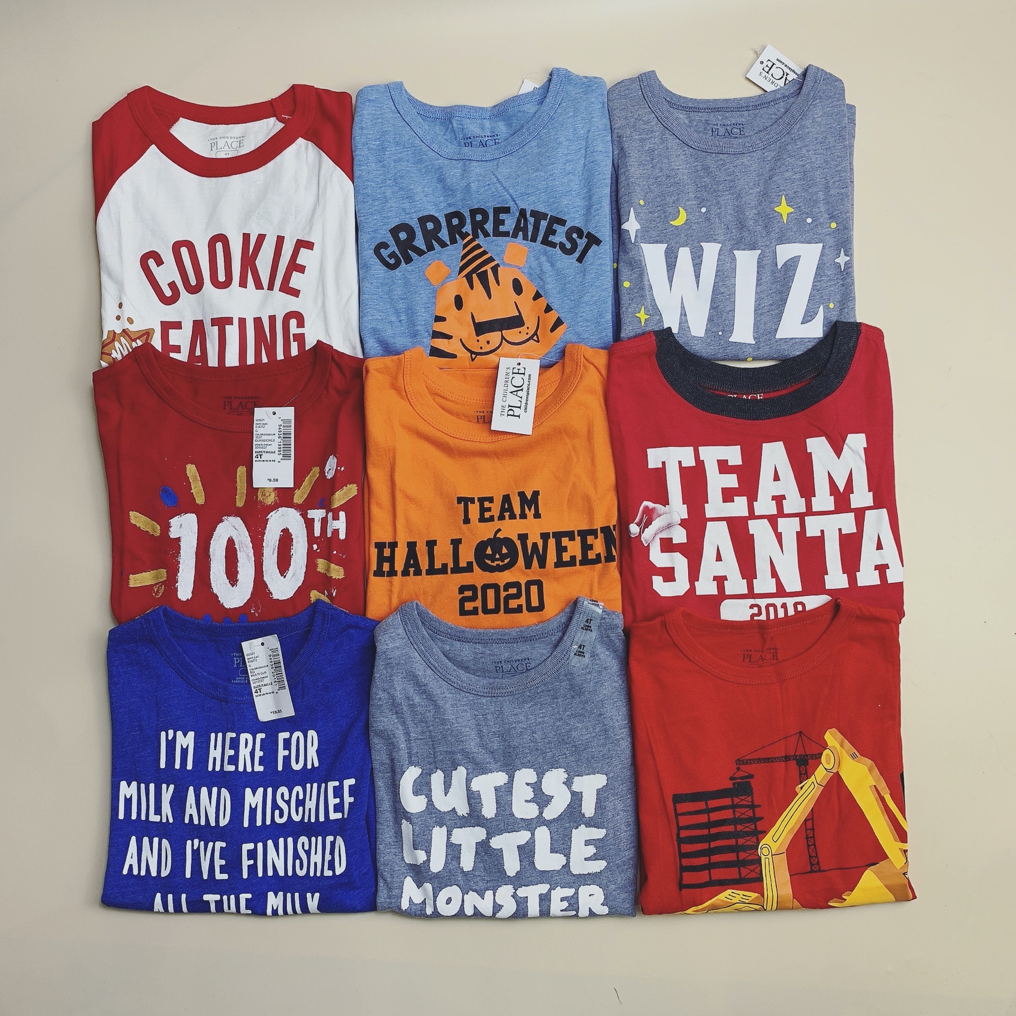 [4y] Áo cotton Place nhiều màu BT size 4y