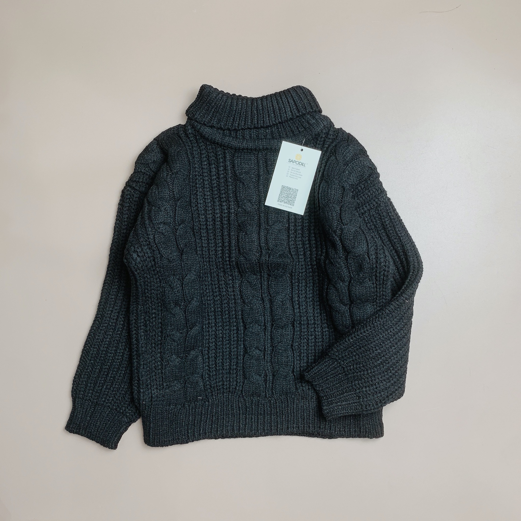 Áo len Sapodill vặn thừng nhiều màu BG size 6-10y
