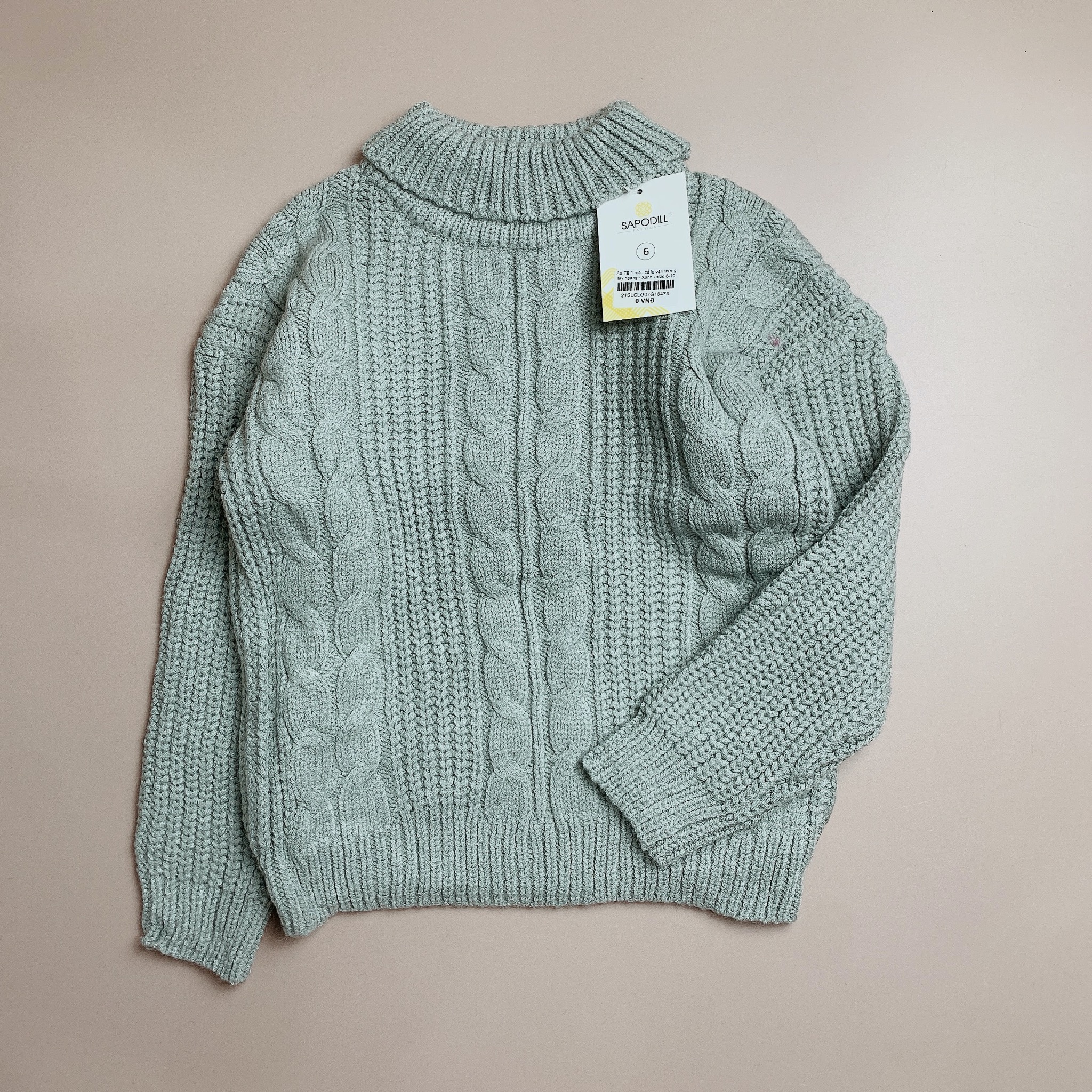 Áo len Sapodill vặn thừng nhiều màu BG size 6-10y