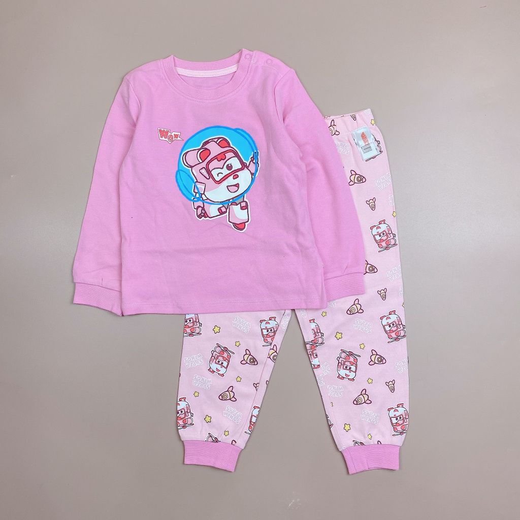 Bộ cotton Next TQXK Màu hồng robot cứu hộ Superwing size 12-18m