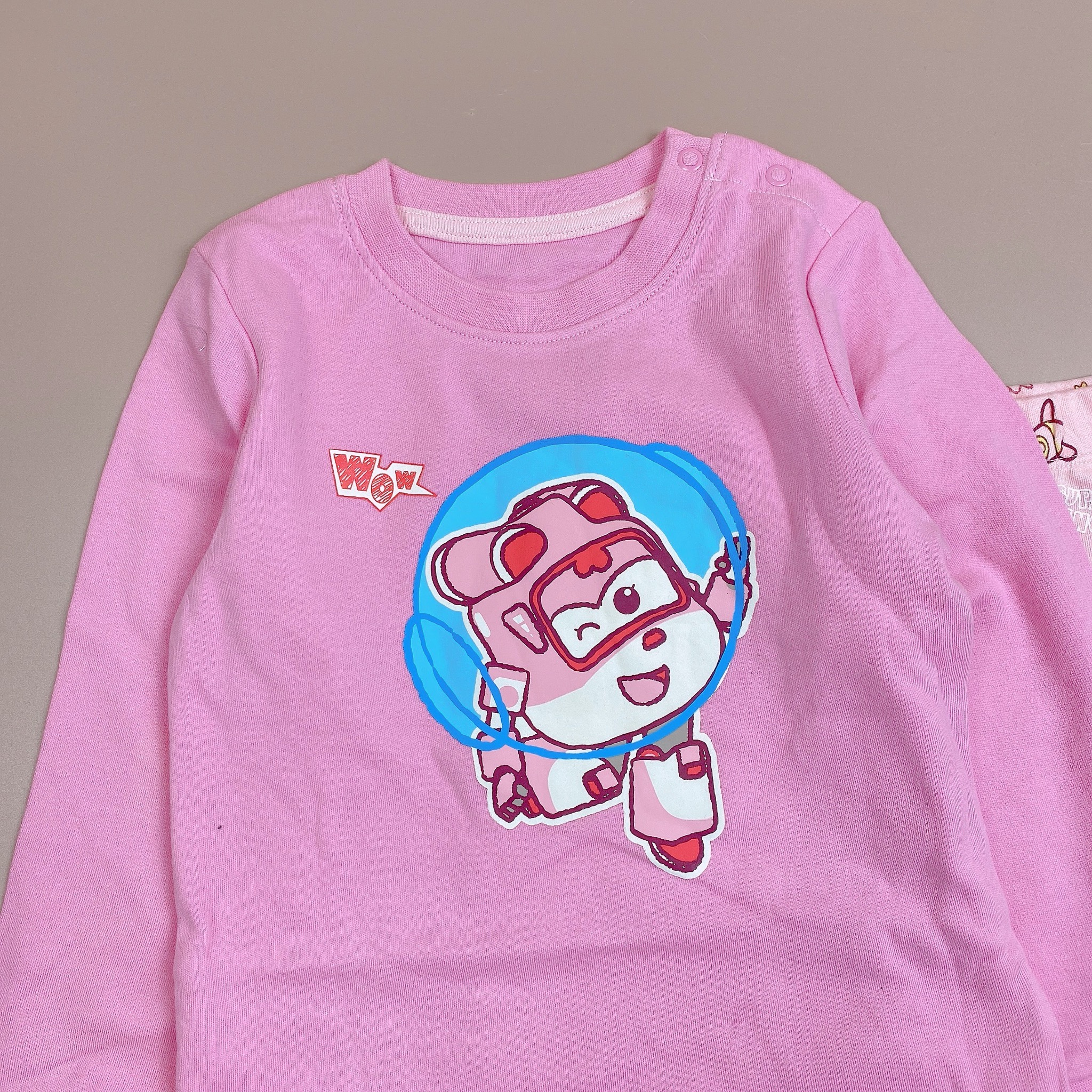 Bộ cotton Next TQXK Màu hồng robot cứu hộ Superwing size 12-18m