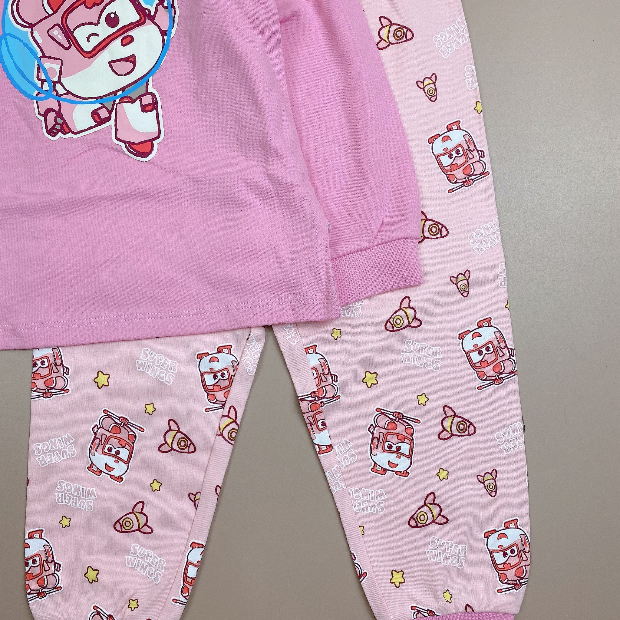 Bộ cotton Next TQXK Màu hồng robot cứu hộ Superwing size 12-18m