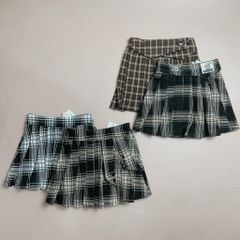 Dòng nhí - Chân váy dạ xếp li nhiều màu kẻ caro size 90 - 130