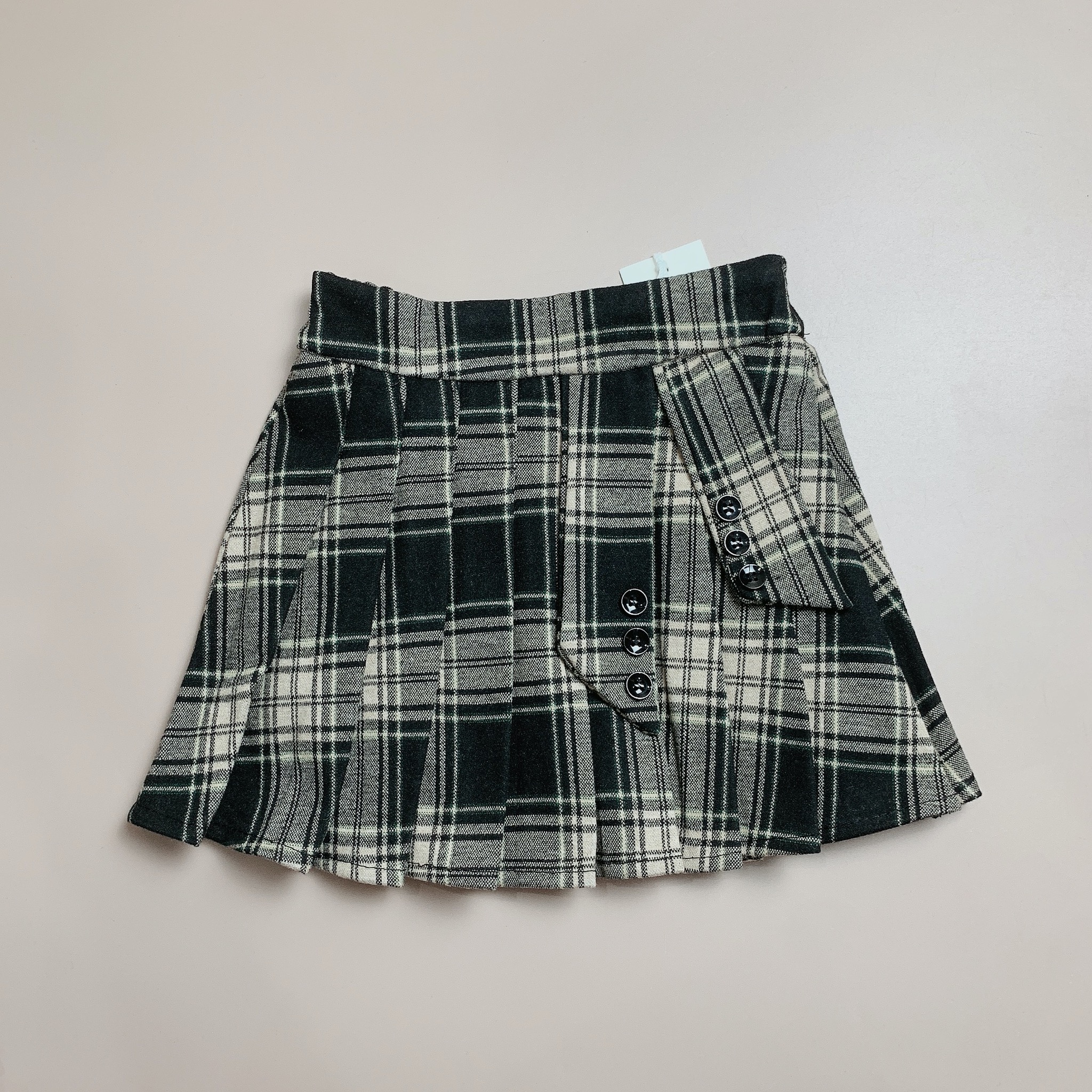 Dòng nhí - Chân váy dạ xếp li nhiều màu kẻ caro size 90 - 130